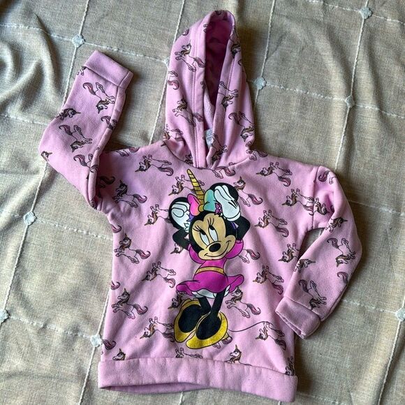 Disney’s Minnie Mouse Unicorn Hoodie Sweatshirt Size 6 - Picture 1 of 4